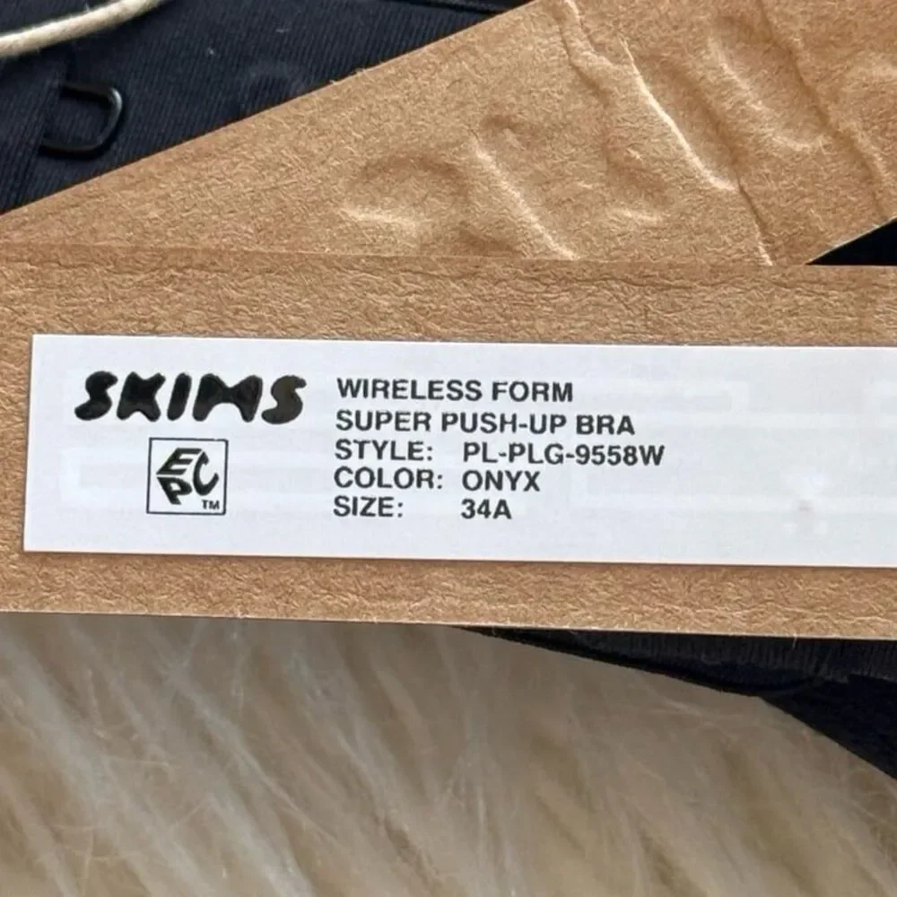 Skims Wireless Super Push up Bra Onyx Size 34A - Picture 7 of 7